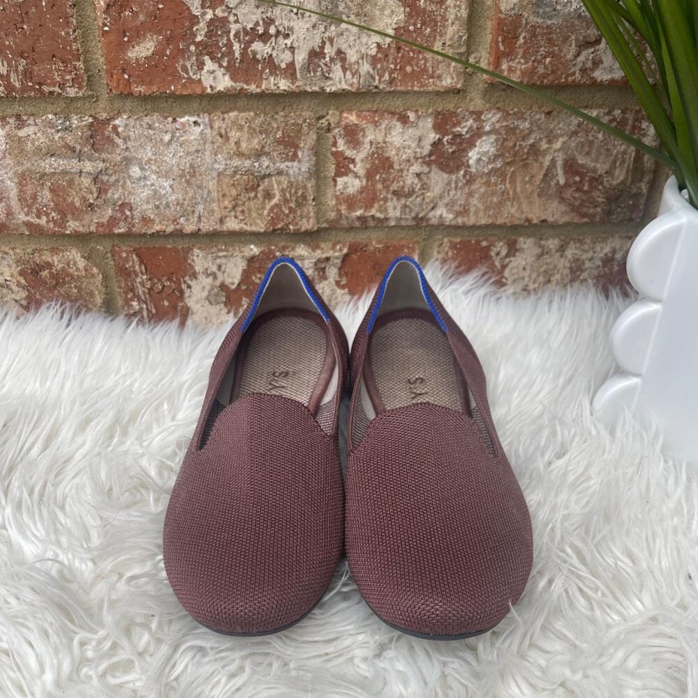Rothy's Brown Round Toe Slip On Flat Women's Loafer Shoes Size 8.5